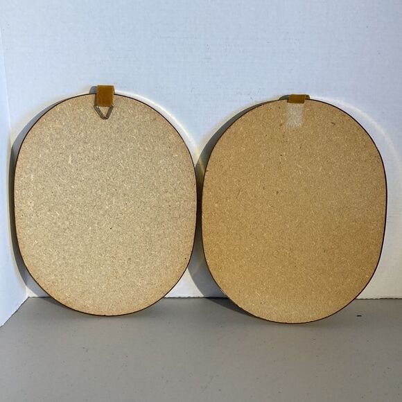 Vintage Pastel Boy Girl Countryside Prints Boho Gallery Wall Oval Gold Frames - Picture 6 of 8